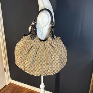 Authentic Gucci Pelham GG Canvas Hobo Bag